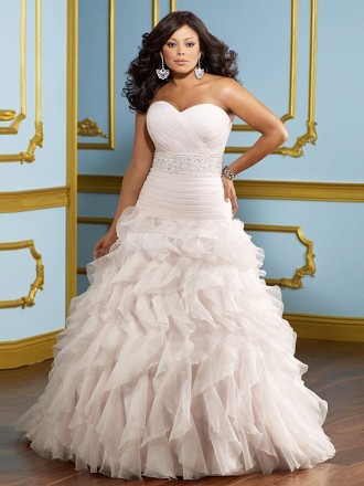 Sweetheart-A-line-Beading-Cascading-Ruffles-Ruched-Court-Train-Satin-Chiffon-Plus-Size-Wedding-Dress-12309-22787