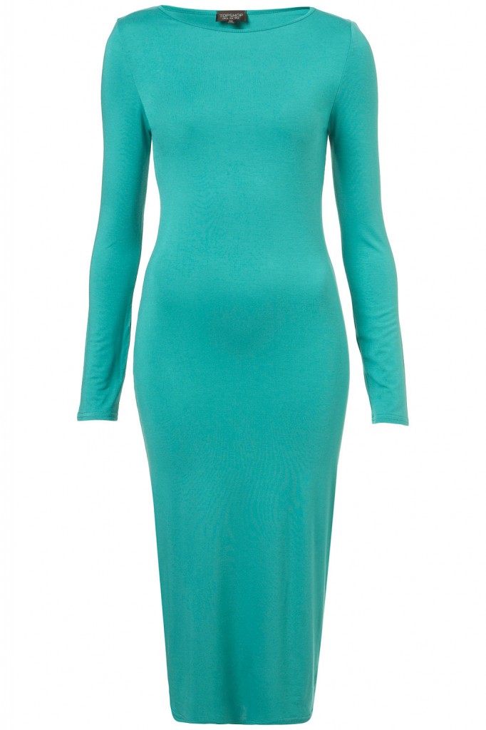 PLAIN MIDI BODYCON DRESS