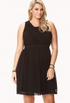 Elegant Draped Fit & Flare Dress