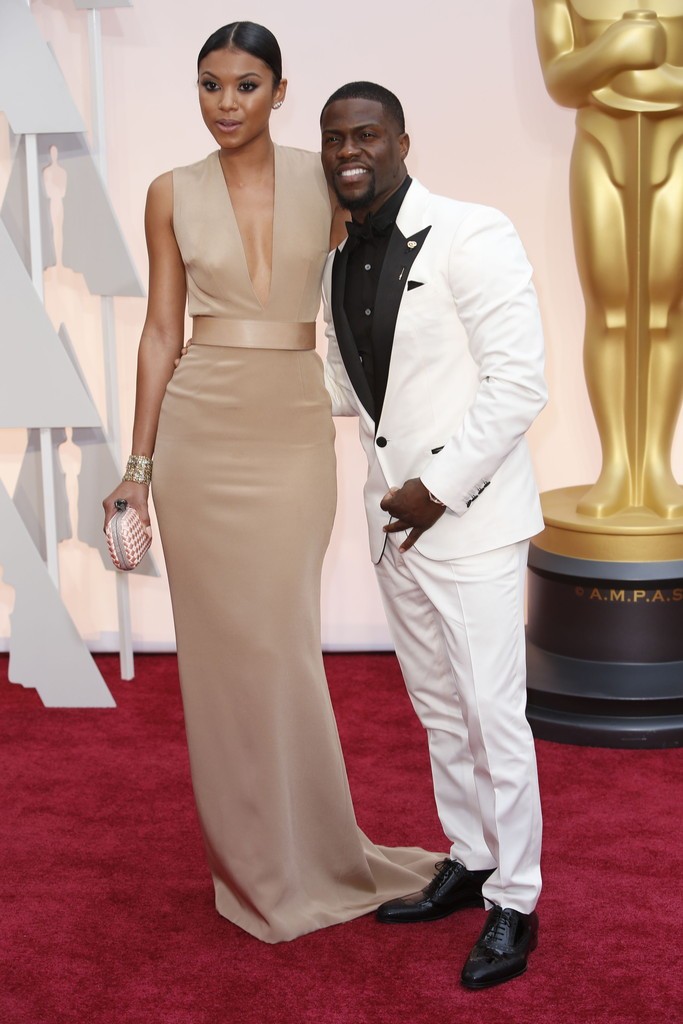 Kevin Hart and Eniko Parris -Oscars 2015