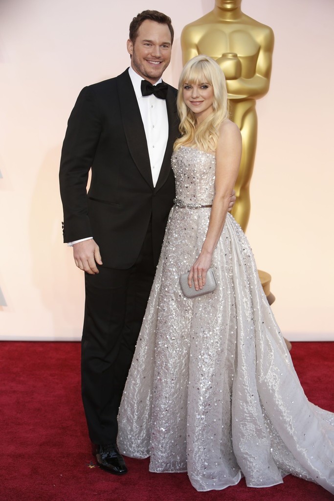 Chris Pratt and Anna Faris - Oscars 2015