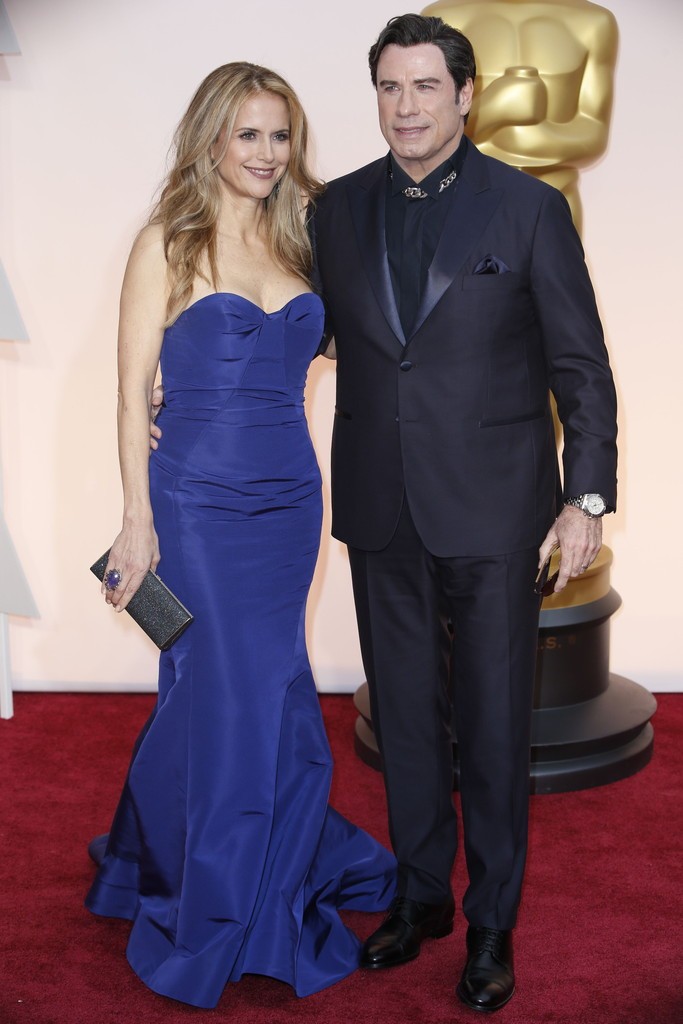 John Travolta and Kelly Preston - Oscars 2015